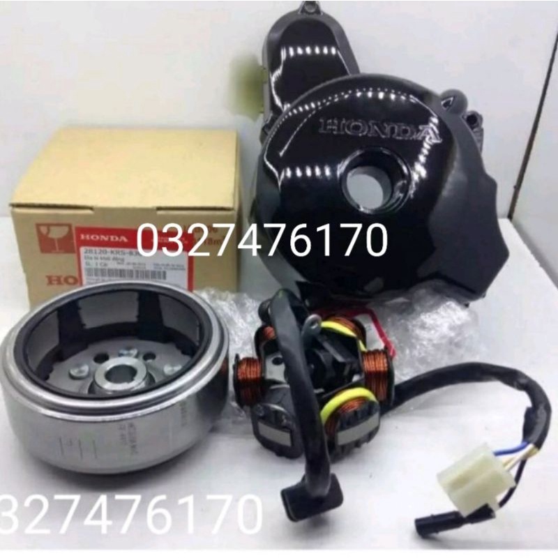 Bộ lốc điện vô lăng lửa 6 cuộn xe WAVE thái, Alpha, ZX màu đen zin honda