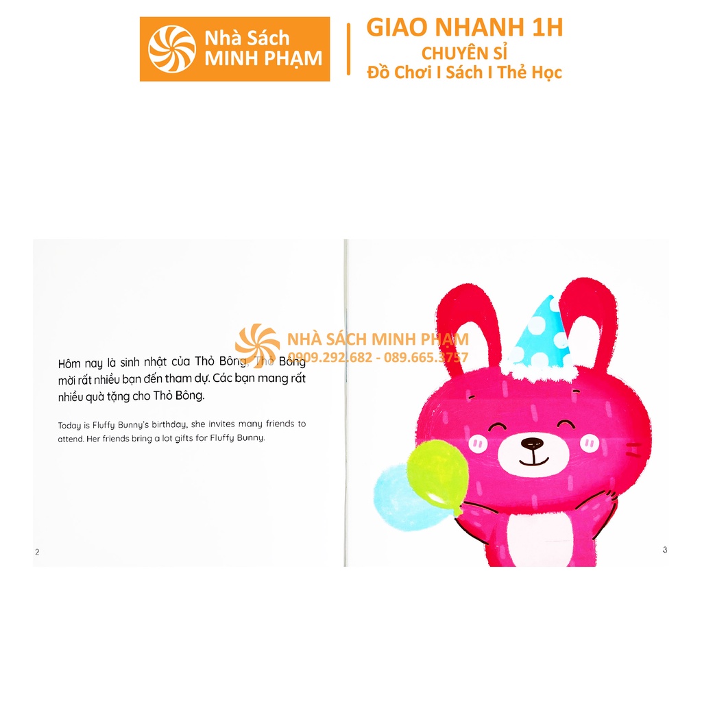 Sách - Ehon Thỏ Bông Bộ Sách Nuôi Dưỡng Tâm Hồn Cho Bé Song Ngữ Anh Việt - bộ 5 cuốn