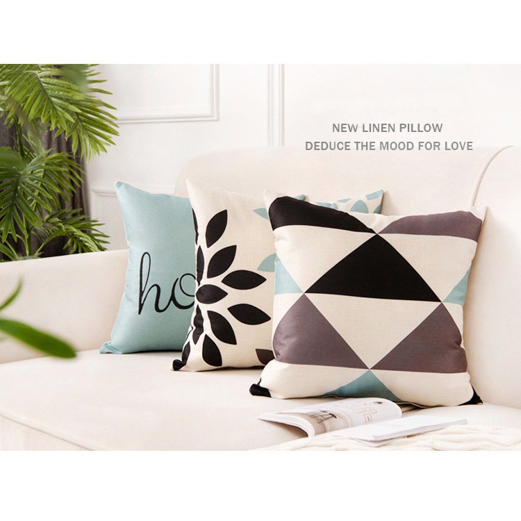 Vỏ gối vuông 45x45cm, áo gối tựa lưng sofa BST Nordic