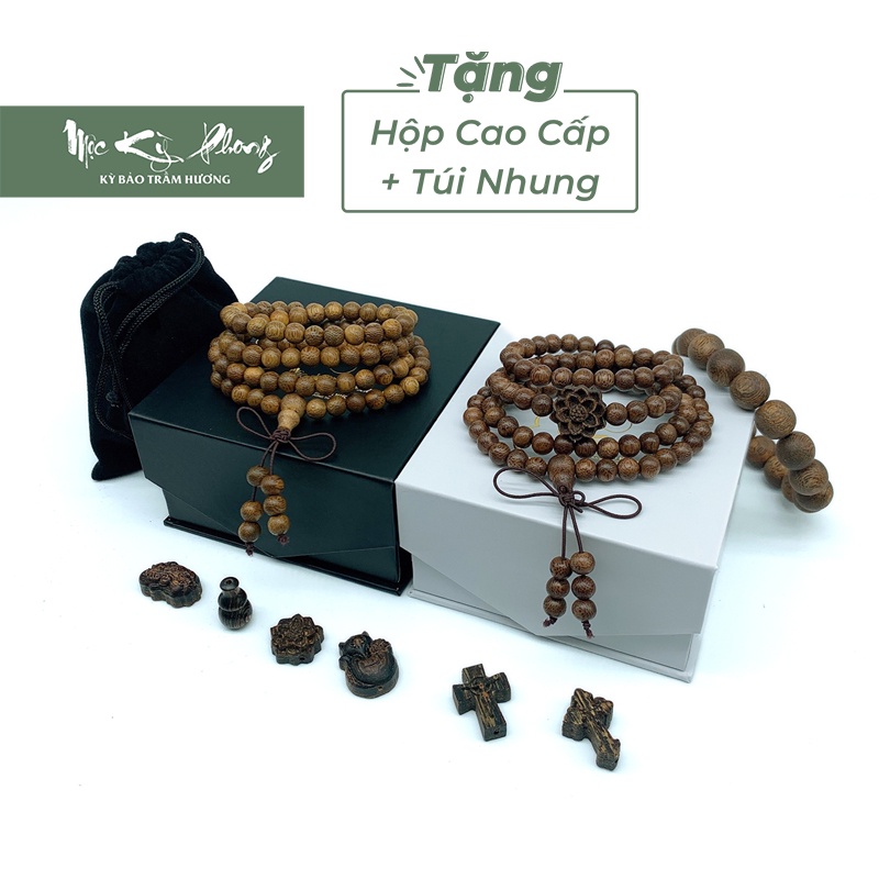 Combo Tự Chọn 2 Vòng Trầm Hương Tự Nhiên Đủ Mẫu Đủ Size Kết Hợp Charm Đa Dạng MỘC KỲ PHONG