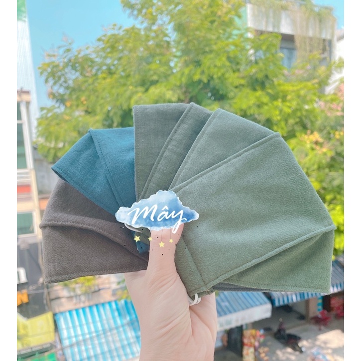 Khẩu trang vải Linen trơn cho Nam