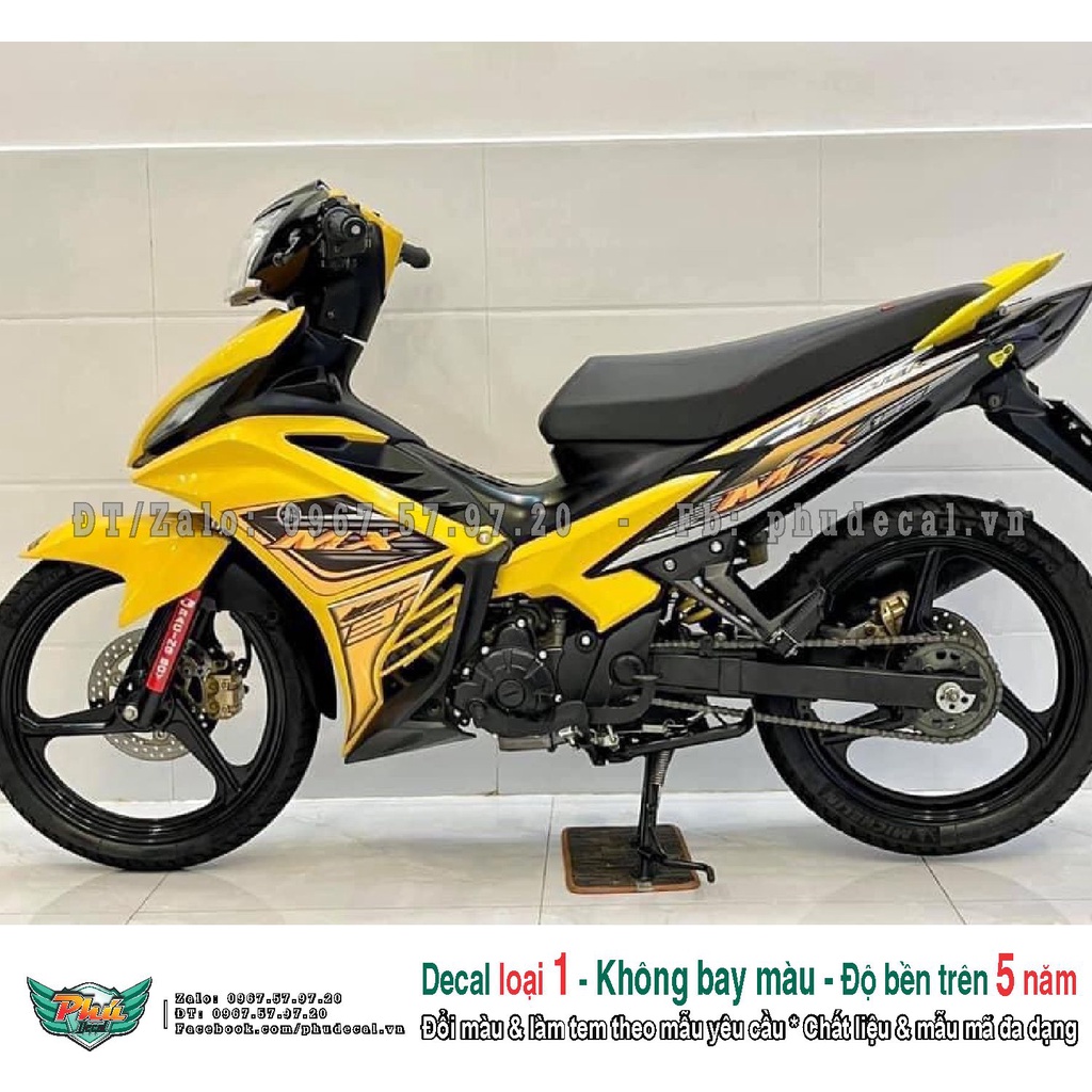 Tem rời xe Exciter 135 Mx vàng đen (A)