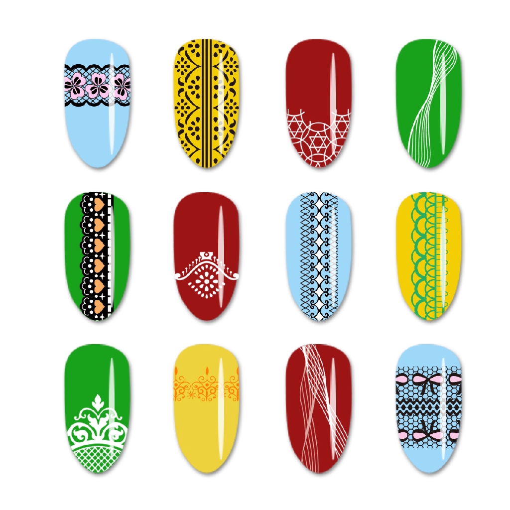 [Hàng mới về] Khuôn in hình hoa ren đa dạng trang trí móng nghệ thuật