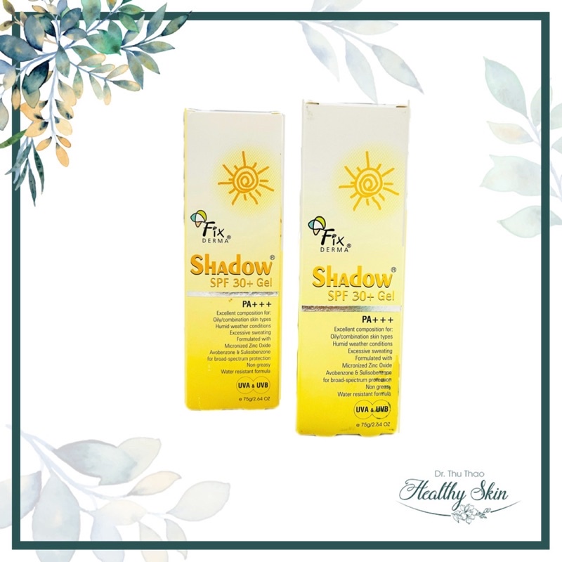 CHỐNG NẮNG FIXDERMA SPF 30 SHADOW DẠNG GEL PHÙ HỢP MỌI LOẠI DA