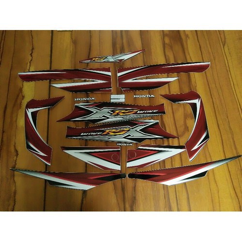 Bộ tem Wave Rsx 2011 màu đỏ đen - T041