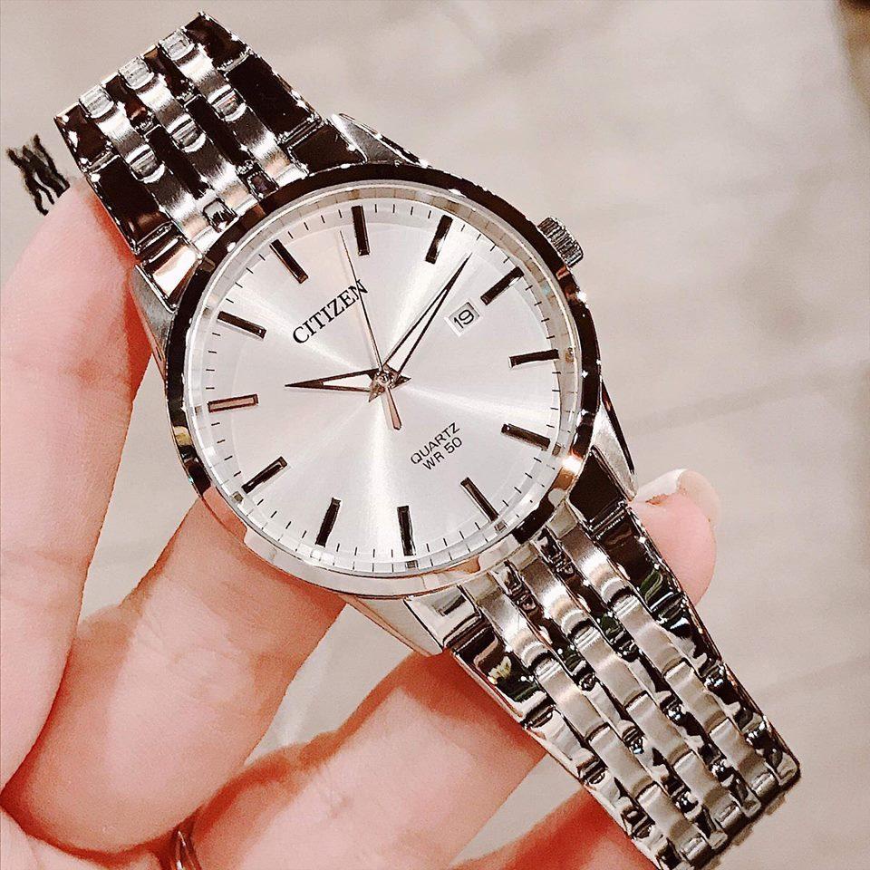 Đồng Hồ Citizen Nam Chính Hãng, Đồng Hồ Citizen BI5000 - 87A Dây Thép Lịch Ngày Fullbox.