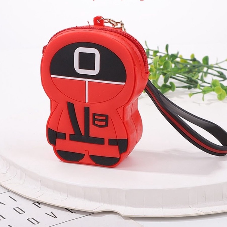 (Bán Buôn Sỉ) Móc treo silicon cho bé trai/gái hình squid game , size mini