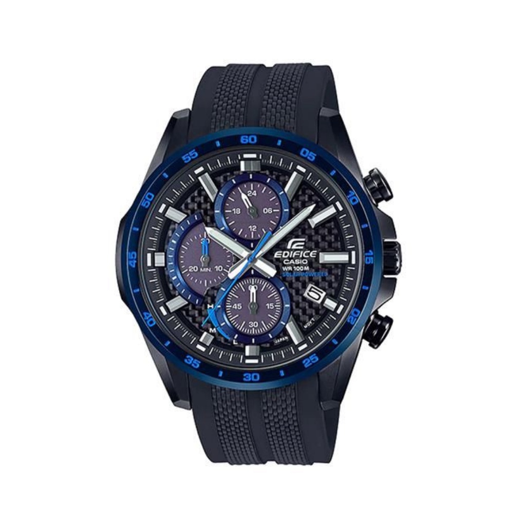 Đồng hồ nam máy pin năng lượng mặt trời Casio EQS-900PB-1B Dây cao su chống nước 100m Bảo hành 1 năm Hyma watch