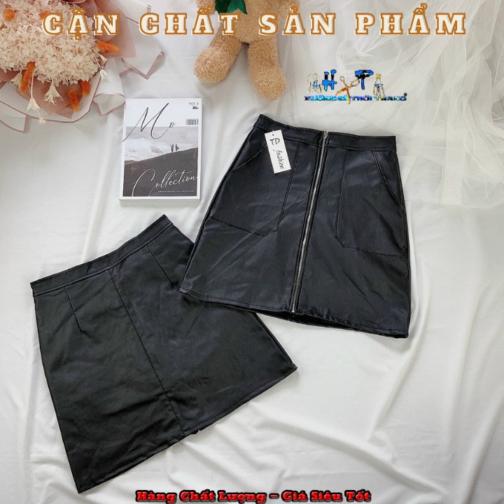 Chân váy da phối dây kéo có quần trong mẫu mới thời trang 2020 | BigBuy360 - bigbuy360.vn
