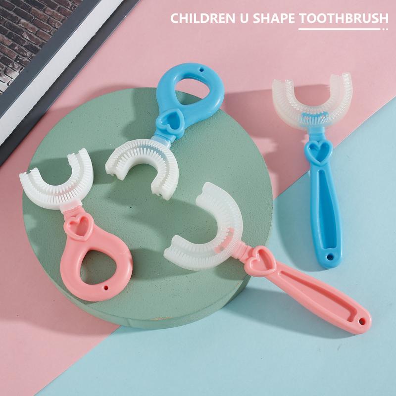 JPRICE [Hàng mới về] Bàn chải đánh răng hình chữ U đầu mềm thiết kế 360 độ cho bé
