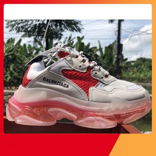 [ FREE SHIP, BAO ĐỔI SIZE ] Giày Balenciaga Triple S Đế Khí Trắng Đế Hồng 👟 Giày Thể Thao Nam Nữ Cao Cấp