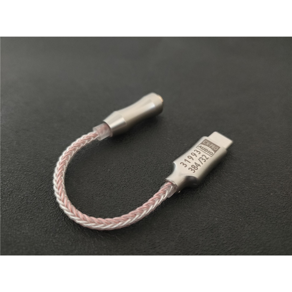 Cáp chuyển đổi Cx31993 USB Type C sang đầu ra tai nghe 3.5mm SNR128dB PCM cho Android Windows 10