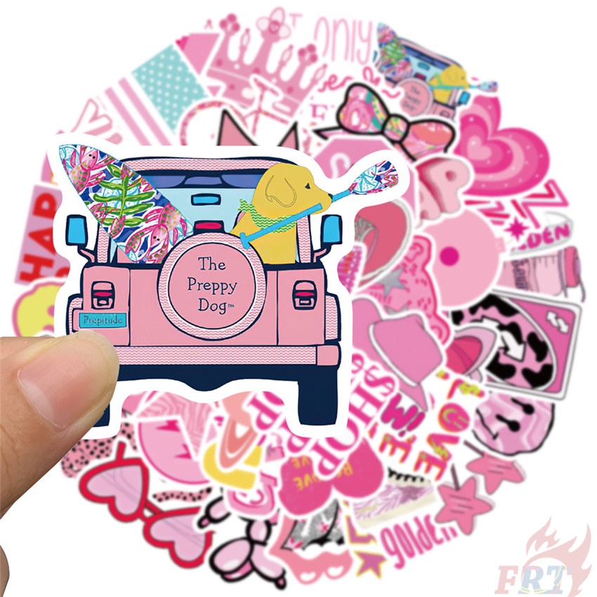❉ VSCO： Pink Romantic Series 06 - Pink Girl Preppy Graffiti Stickers ❉ 50Pcs/Set Mixed Fashion DIY Luggage Laptop Skateboard Doodle Decals Stickers