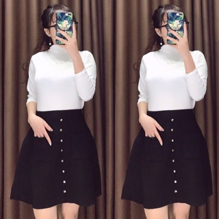 Chân váy len hàng qc về 3 màu , free size