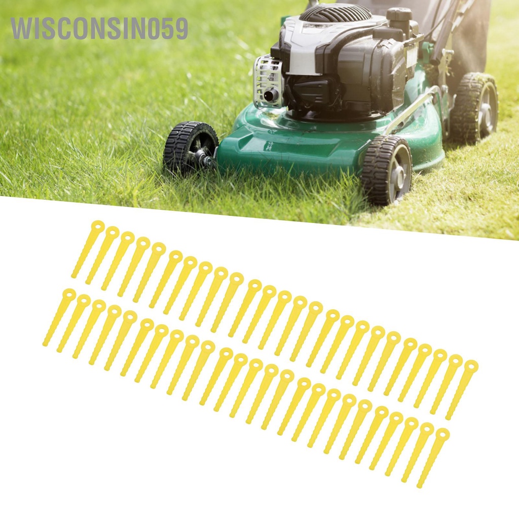 Wisconsin059 Máy cắt cỏ 50 cái Lưỡi bằng nhựa 8mm tỉa Đầu ABS L100 Set Kit