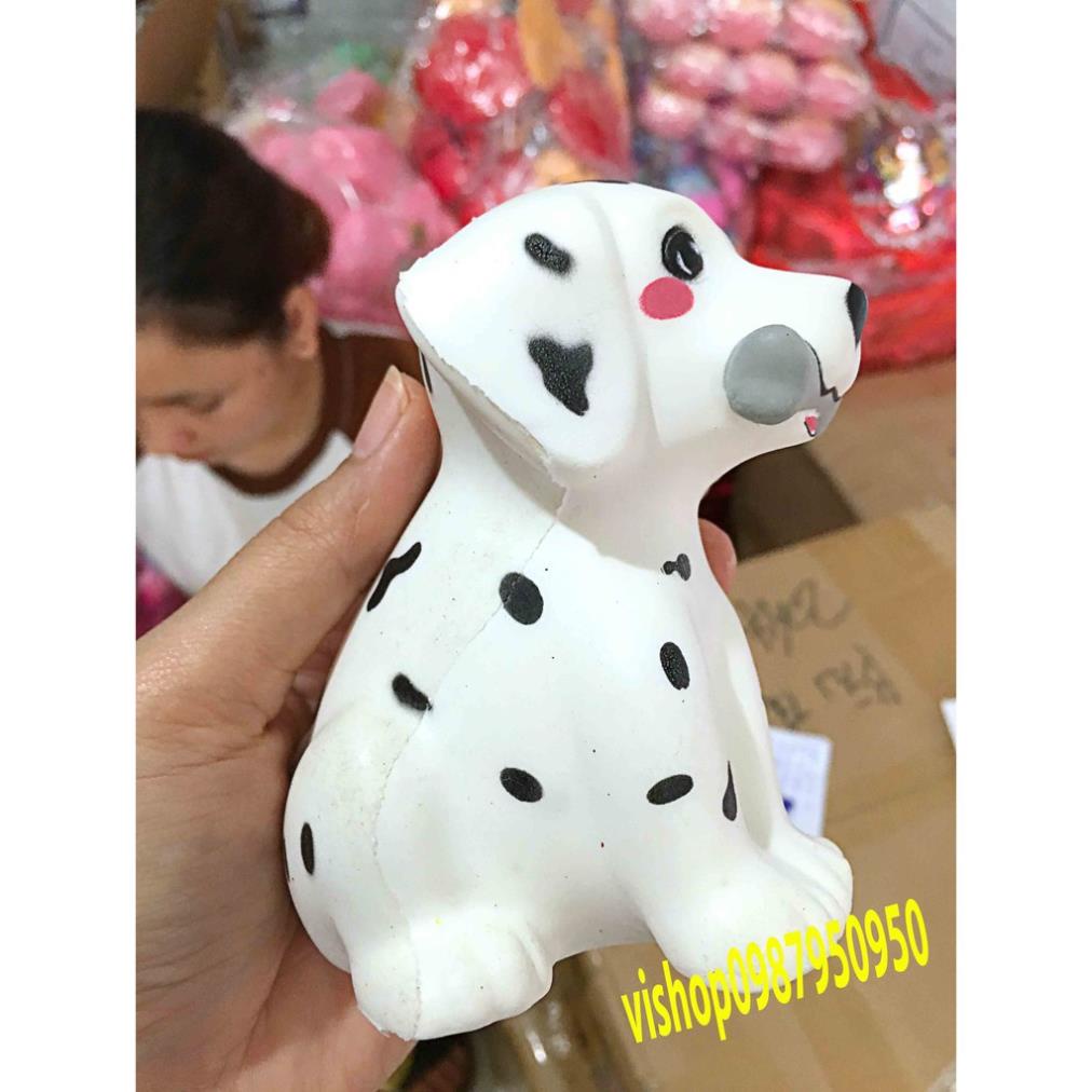 SQUISHY CHÓ ĐỐM GẶM XƯƠNG