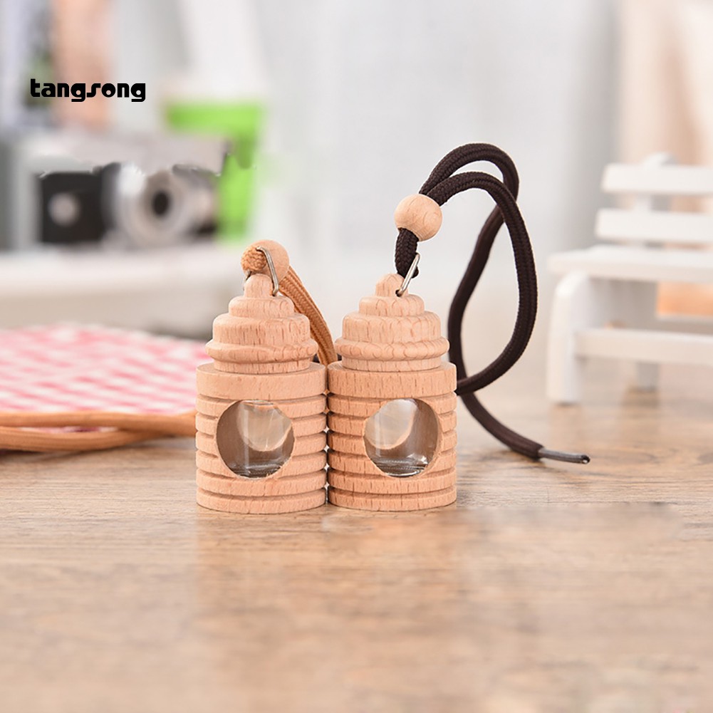 Lọ Nước Hoa Treo Xe Hơi Bằng Gỗ Xinh Xắn