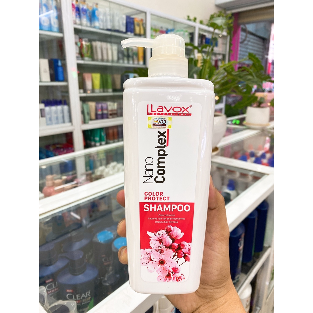 DẦU GỘI - DẦU XẢ GIỮ MÀU TÓC NHUỘM LAVOX NANO COMPLEX 760ML MẪU MỚI DATE 2025