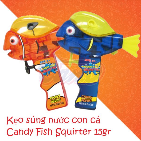 Kẹo súng nước con cá Candy Fish Squirter 15gr