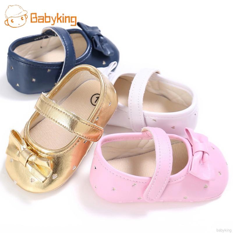 BABYKING Sepatu Prewalker Sol Lembut Anti Slip untuk Bayi Perempuan / Musim Semi