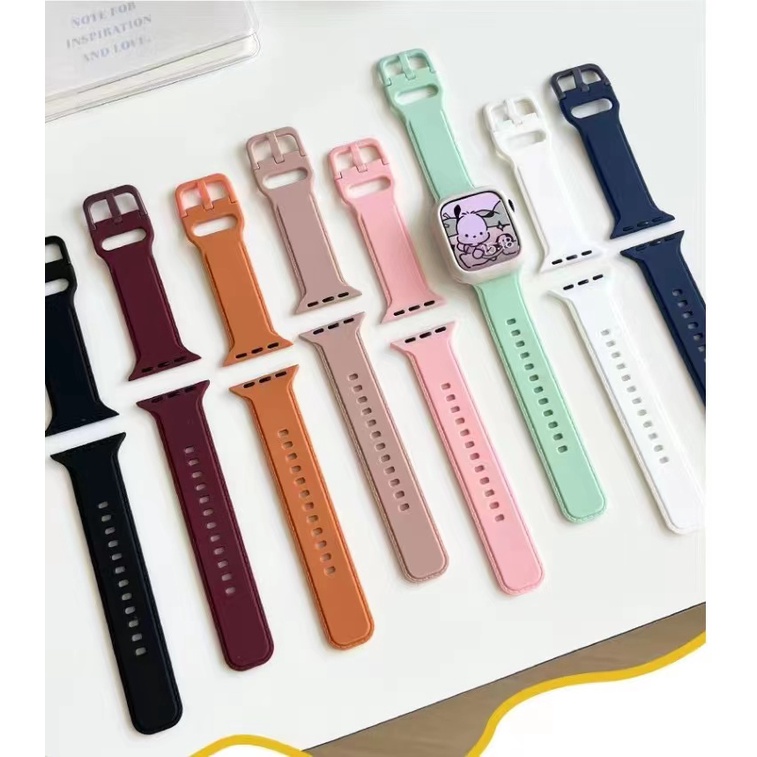 Dây Đeo Silicone Cho Đồng Hồ Thông Minh Apple Watch 7 6 5 4 3 2 SE 42MM 38MM 44MM 40MM 41MM 45MM