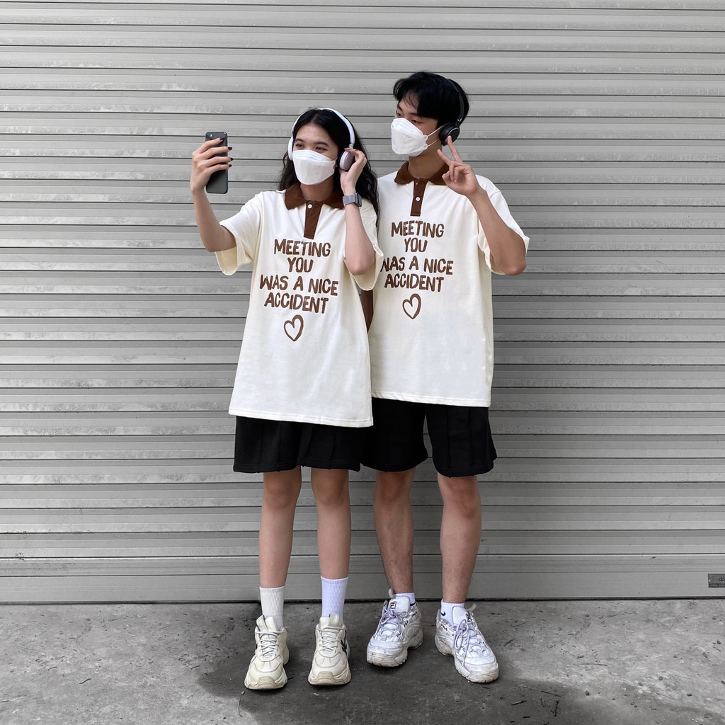 ÁO THUN FF FORM RỘNG POLO MEETING YOU, VẢI THUN 2 CHIỀU 100% COTTON 250G