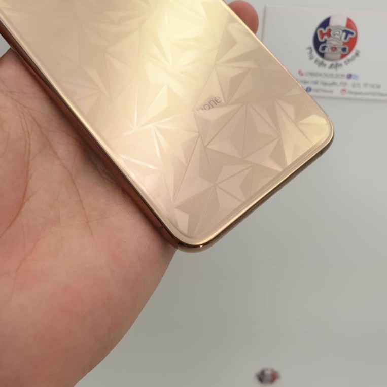 Miếng dán mặt lưng 3D vân kim cương cho Iphone XS Max / XR / XS / X