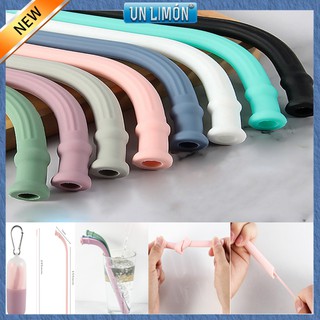8 Màu 1 Bộ ống hút silicone cấp thực phẩm Ống hút có thể uốn cong không dùng một lần