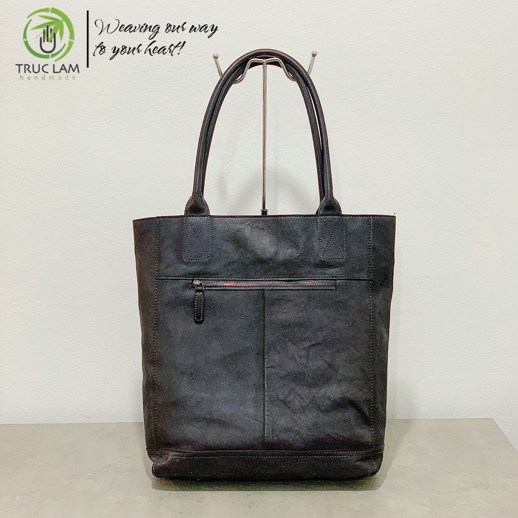 Túi Tote Thời Trang Nữ Dáng Dài Da Thật Cao Cấp Họa Tiết Giọt Nước – Trúc Lâm Handmade