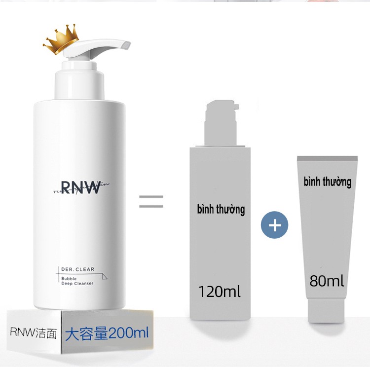 Sữa Rửa Mặt Tạo Bọt RNW Amino Acid Làm Sạch Sâu Kiểm Soát Dầu 200ml