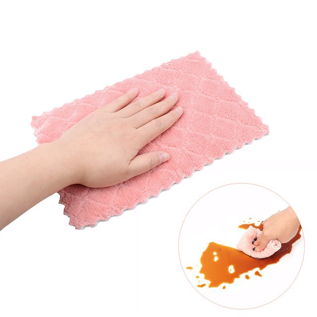 Khăn lau chén dĩa bằng sợi siêu mảnh thấm hút tốt cho nhà bếp