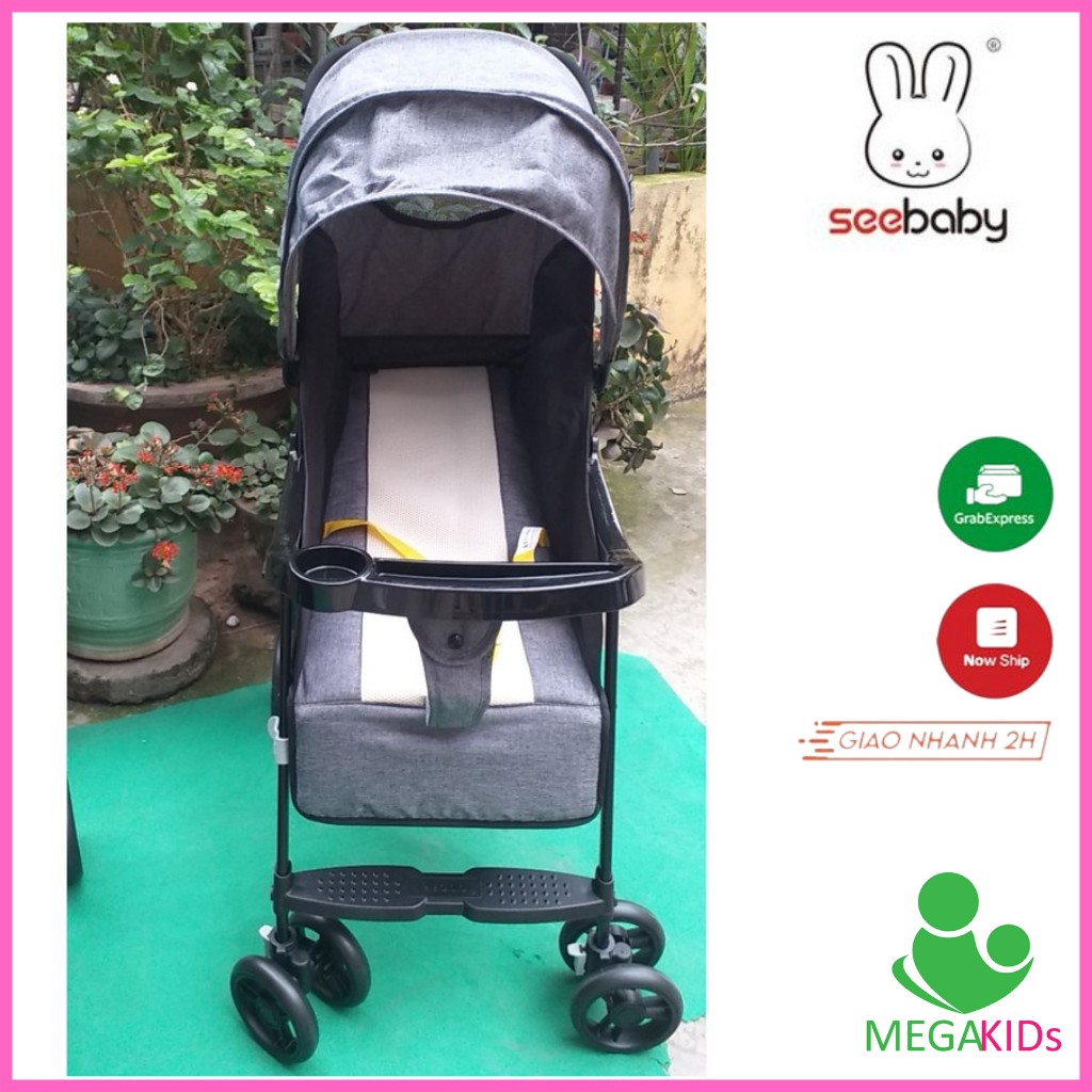 Xe đẩy gấp gọn nhiều tư thế Seebaby QQ3 - lưng nằm bằng lưới - Phiên bản cải tiến đổi tên Q6 BẢO HÀNH 1 NĂM