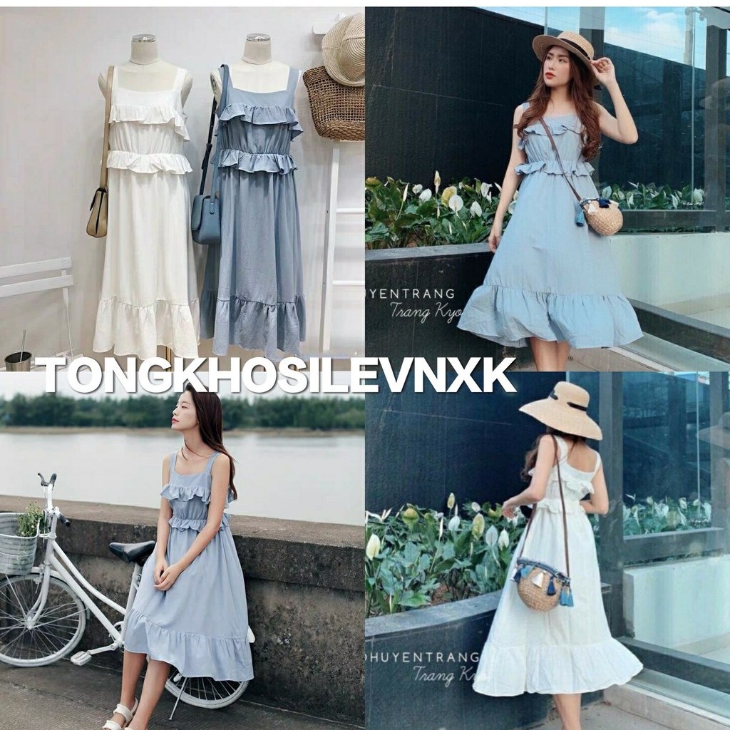 VÁY HAI DÂY CHUN EO ĐUÔI CÁ HOT