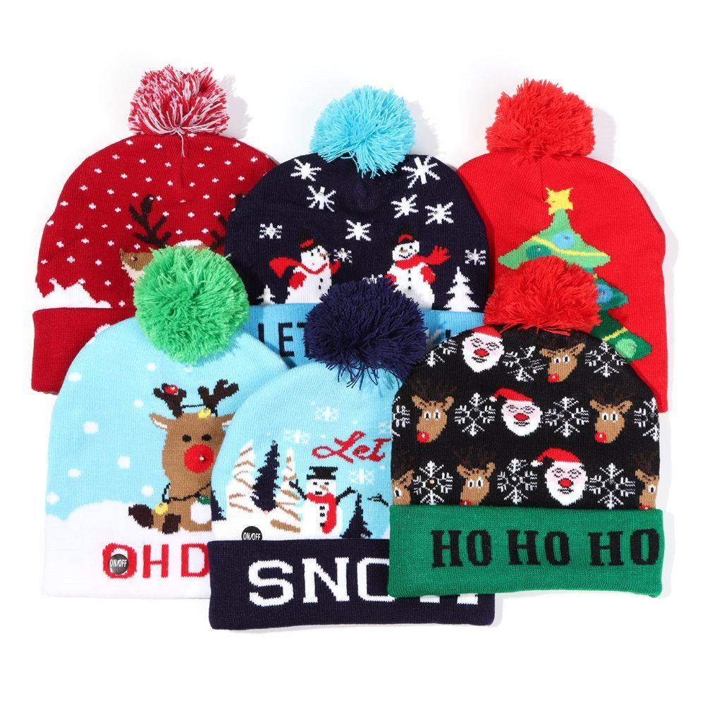 Mũ beanie Họa Tiết Hoạt Hình Phong Cách Giáng Sinh Cho Bé