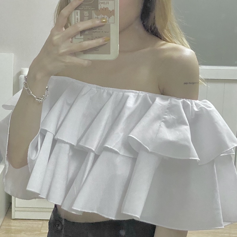 ÁO CROPTOP TRỄ VAI XOÈ