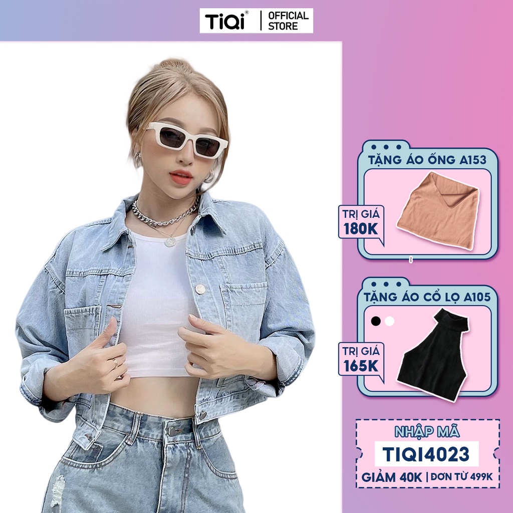 Áo khoác nữ vải jean denim nhiều màu TiQi Jeans thumbnail