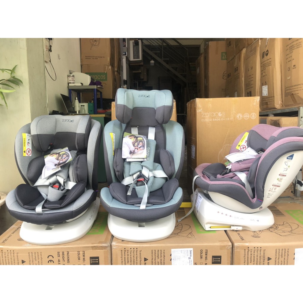 Ghế ngồi ô tô cho bé xoay 360° – Zaracos CUSCO 6406 – ISOFIX nhiều màu sắc (tặng kẹp cố định dây an toàn)