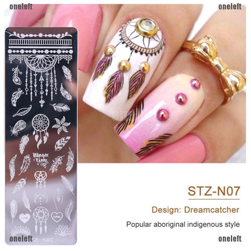 👗THỊNH HÀNH👗Nail Stamping Templates Geometry Flower Stainless Steel Nail Art Decoration