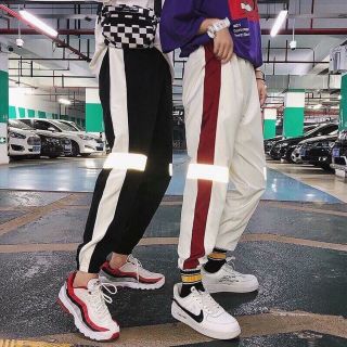Quần jogger thun nỉ phản quang