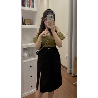 Chân Váy Xẻ Sườn Bigsize