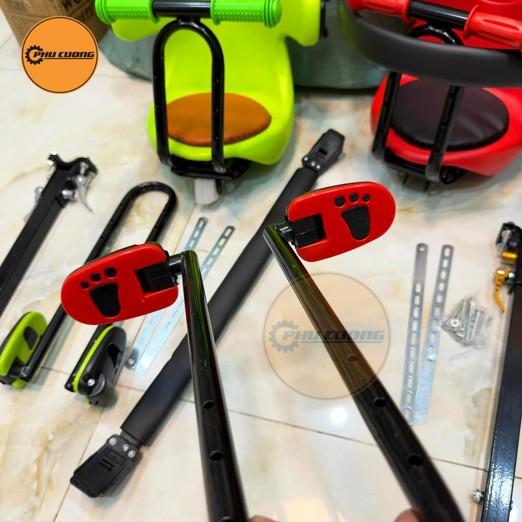 Ghế ngồi xe đạp phía trước cho bé - Khung ghế tiêu chuẩn cao, đảm bảo an toàn tuyệt đối &amp; có vòng đai bảo vệ xung quanh