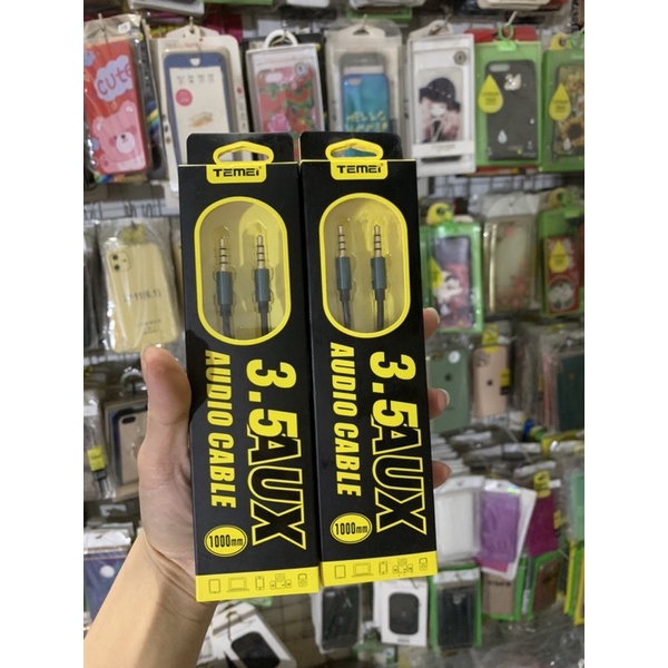 Dây dắc cắm AUX Cao Cấp loại Xịn 2 đầu 3.5 từ loa ra điện thoại