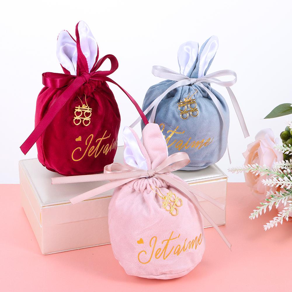 DORAW Túi Đựng Kẹo Hình Thỏ Phục Sinh