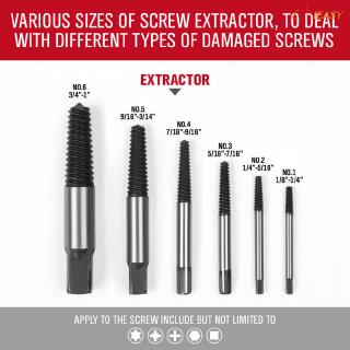 Screw Extractor Set Easy Out Drill Bits Guide Broken Screws Bolt Remover Fix Broken Screw Pipe