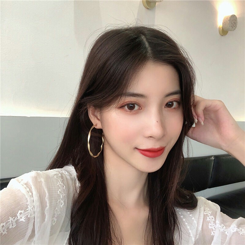 Khuyên tai tròn khuyết 5cm vàng cao quý K545- hoangearing