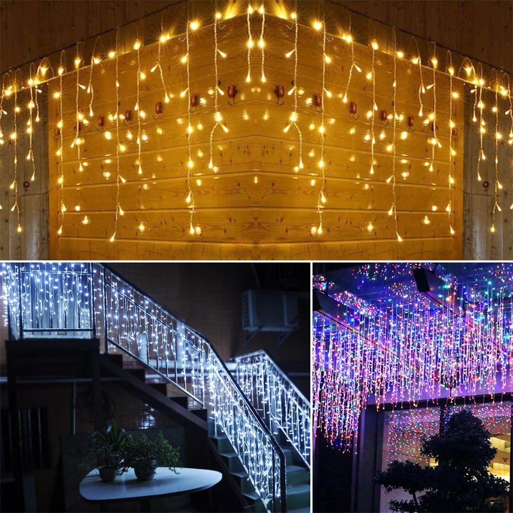 1 Dây Đèn LED Hình Vòng Hoa Trang Trí Sân Vườn
