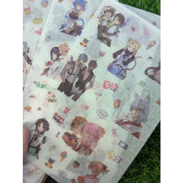 Sticker genshin impact hộp cứng 120 chiếc size to