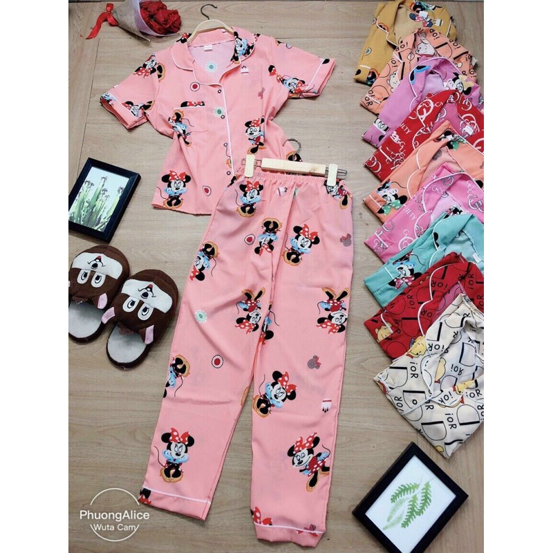 🎀PIJAMA TAY NGẮN QUẦN DÀI CÓ TÚI🎀