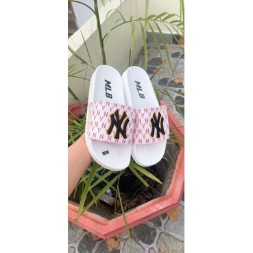 Dép nam nữ quai ngang kèm hộp cao cấp MLB, size 36_42