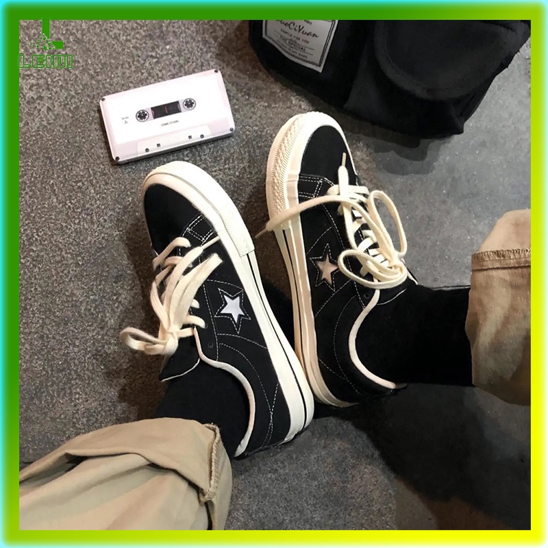 Giày nam nữ Unisex cổ thấp ngôi sao one star cờ việt Thời trang Hàn Quốc vải thể thao shoe